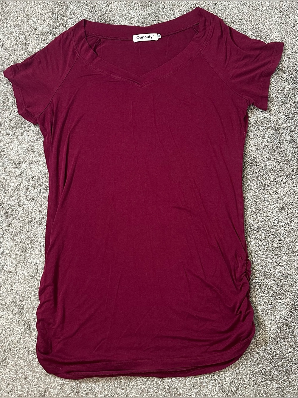 Ouncuty Maroon V Neck Maternity Top Size XL